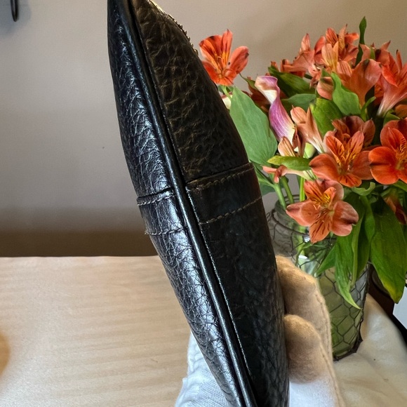 COACH Vintage Pebble Leather Wristlet | Black EUC - Picture 3 of 9